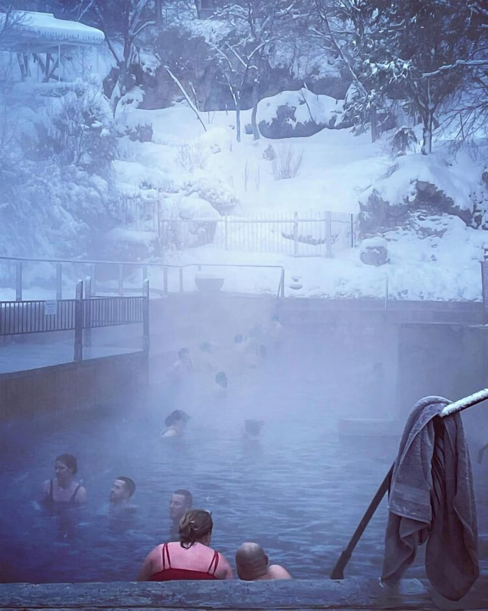 Hot springs a short drive away