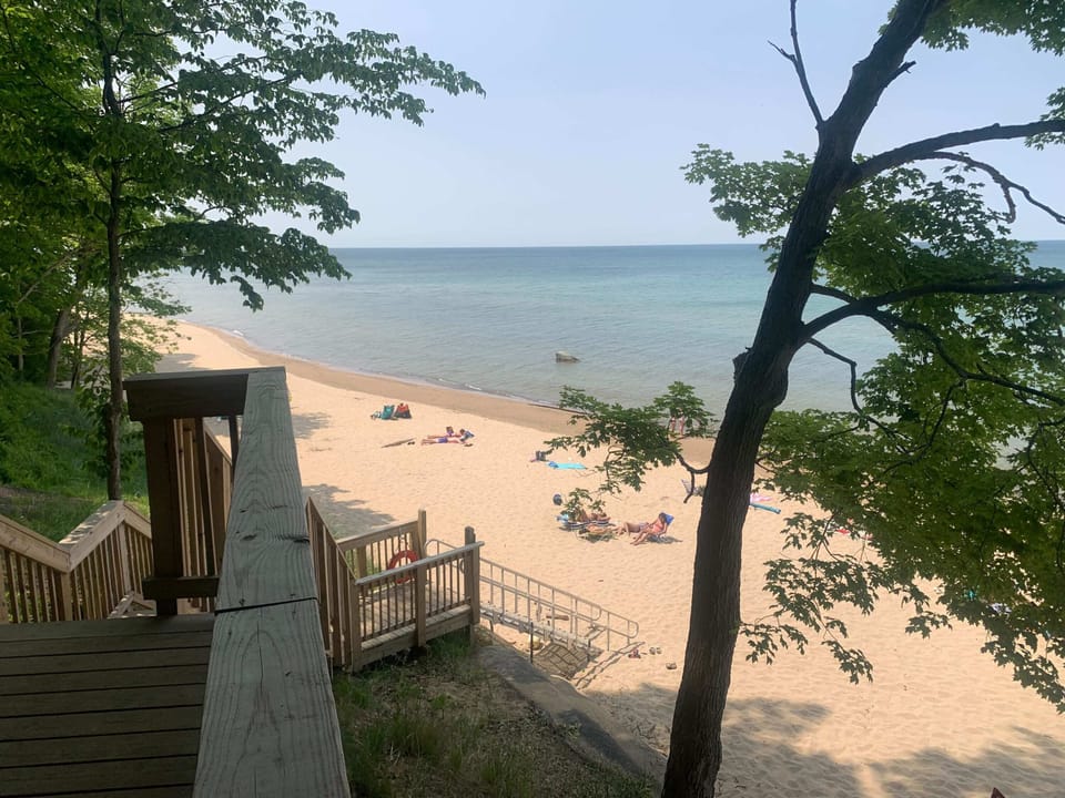 Short walk to the shores of Lake Michigan