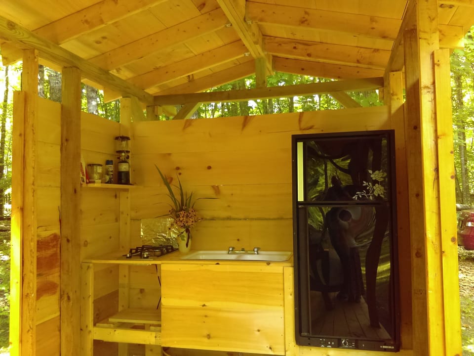 Closer view of the convenient kitchenette.