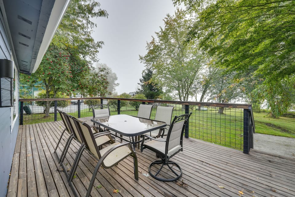 Furnished Deck | Outdoor Dining | Lake Views | Spacious Yard