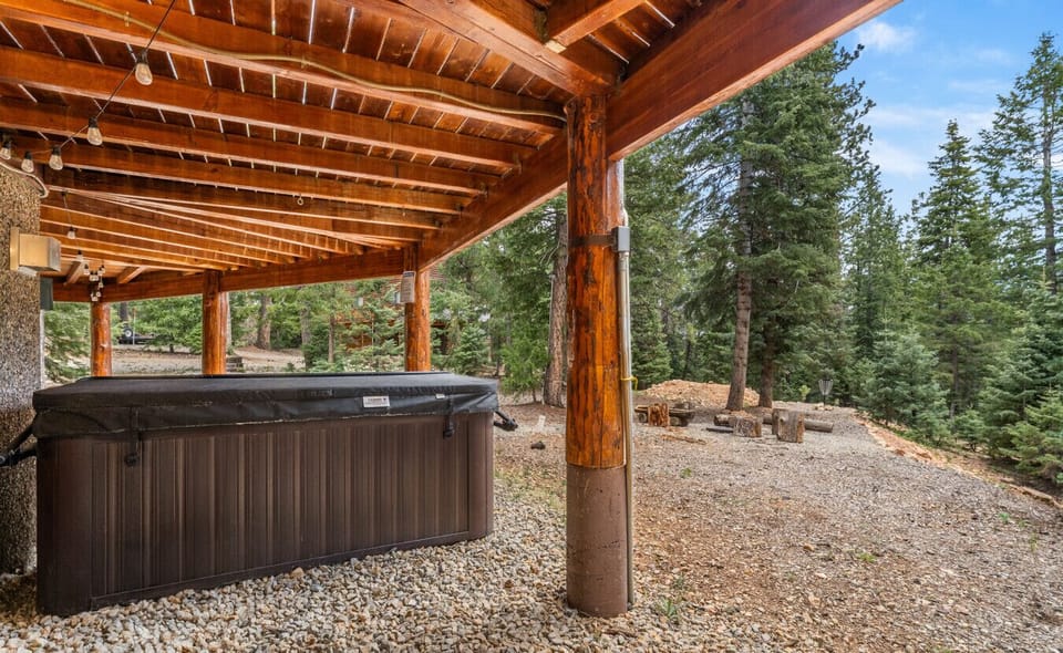 Private hot tub.