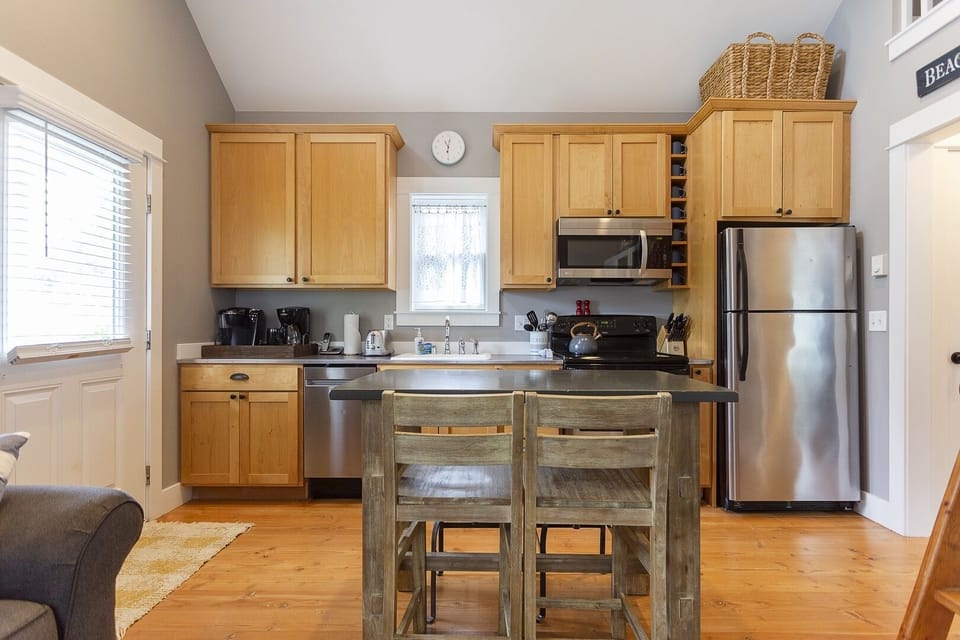Dedicated dinning in open living area  
