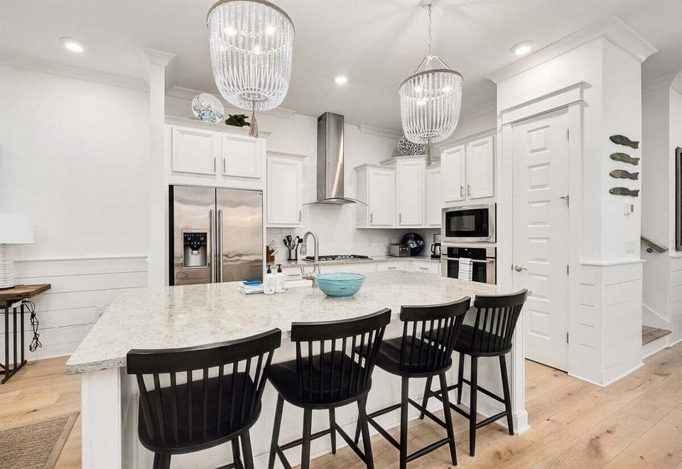 The kitchen area has everything you'll need to keep meal time easy.