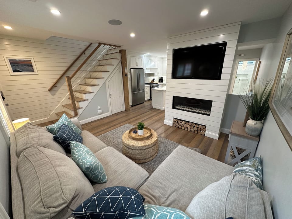 Living , TV Area with Fireplace