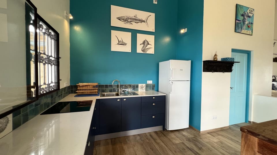 The kitchen is bright and fully equipped.