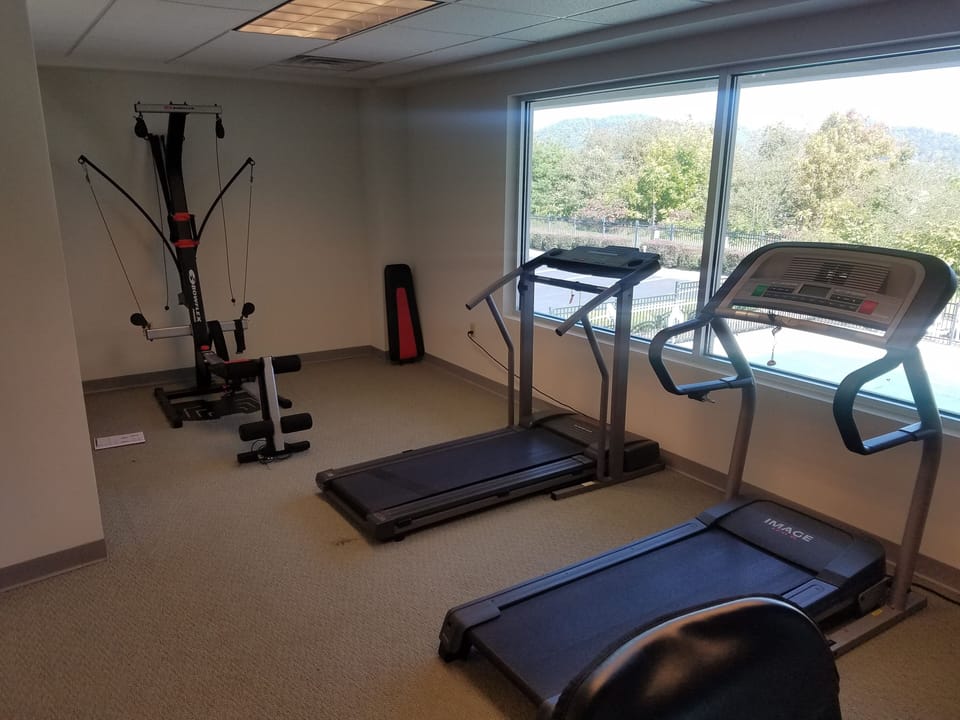 Fitness room requires a code, ask host.