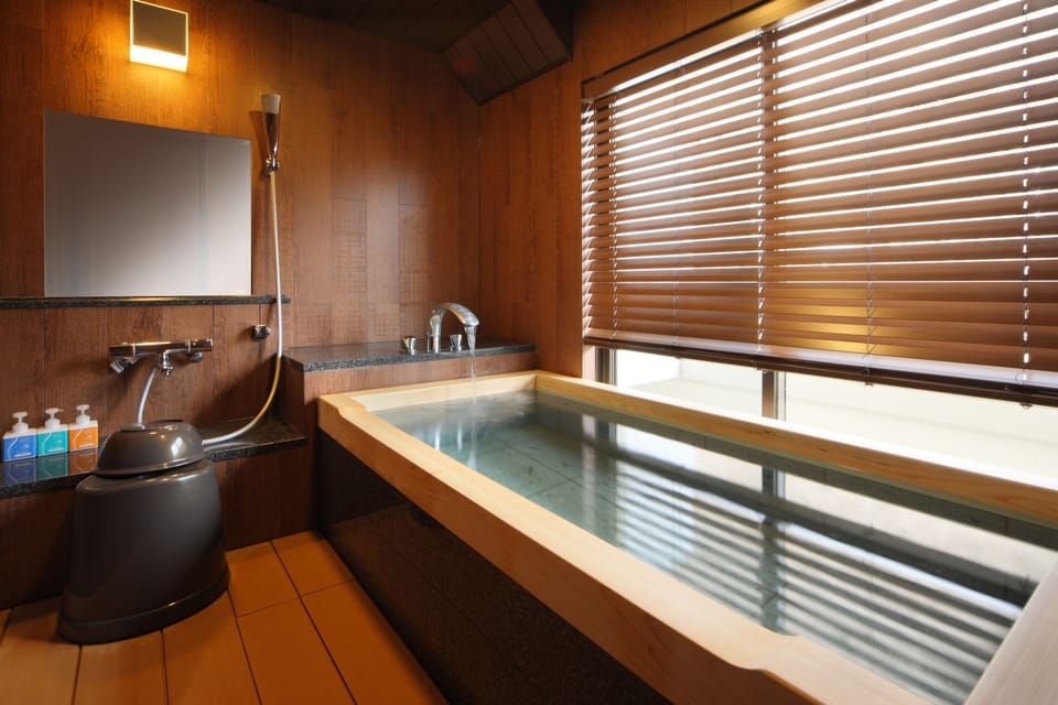 Traditional Superior Room with View bath (Hachibankan), Non-smoking  | Bathroom | Free toiletries, hair dryer, slippers, bidet