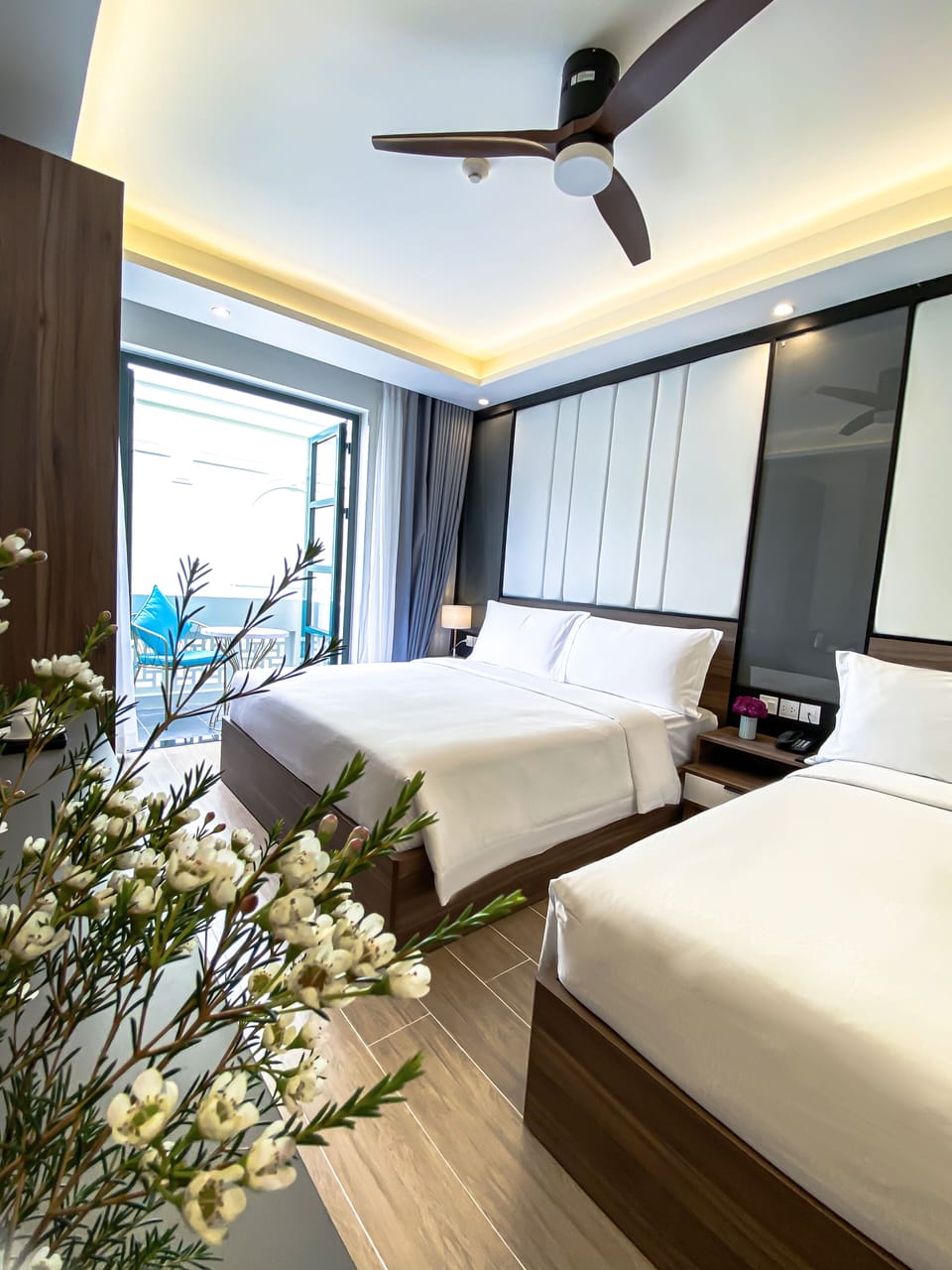 Family Triple Room | Premium bedding, minibar, in-room safe, individually decorated