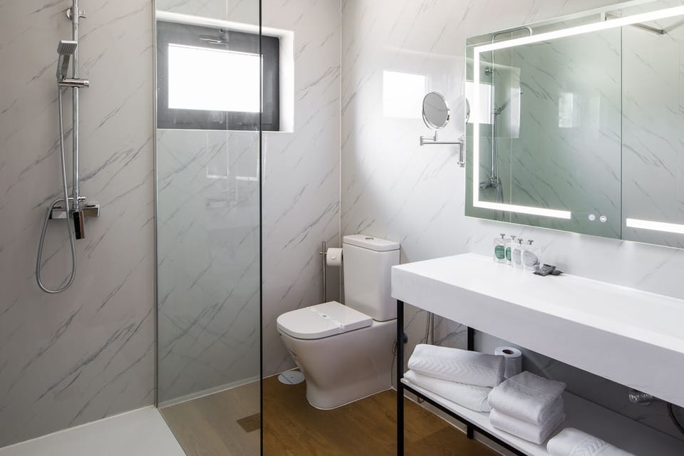Deluxe Double Room | Bathroom | Hair dryer, towels