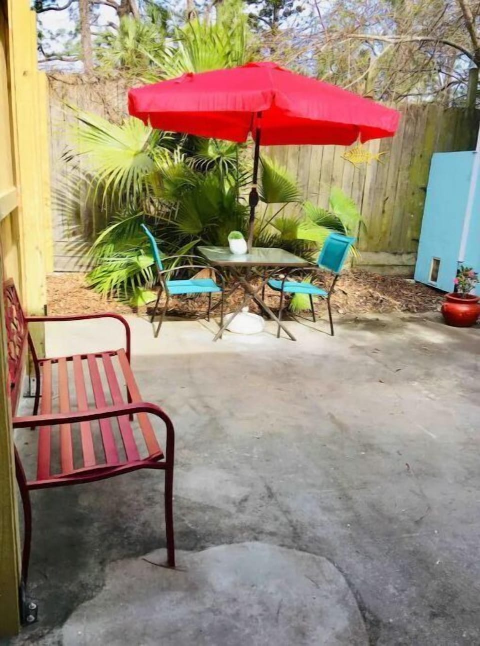 Private backyard