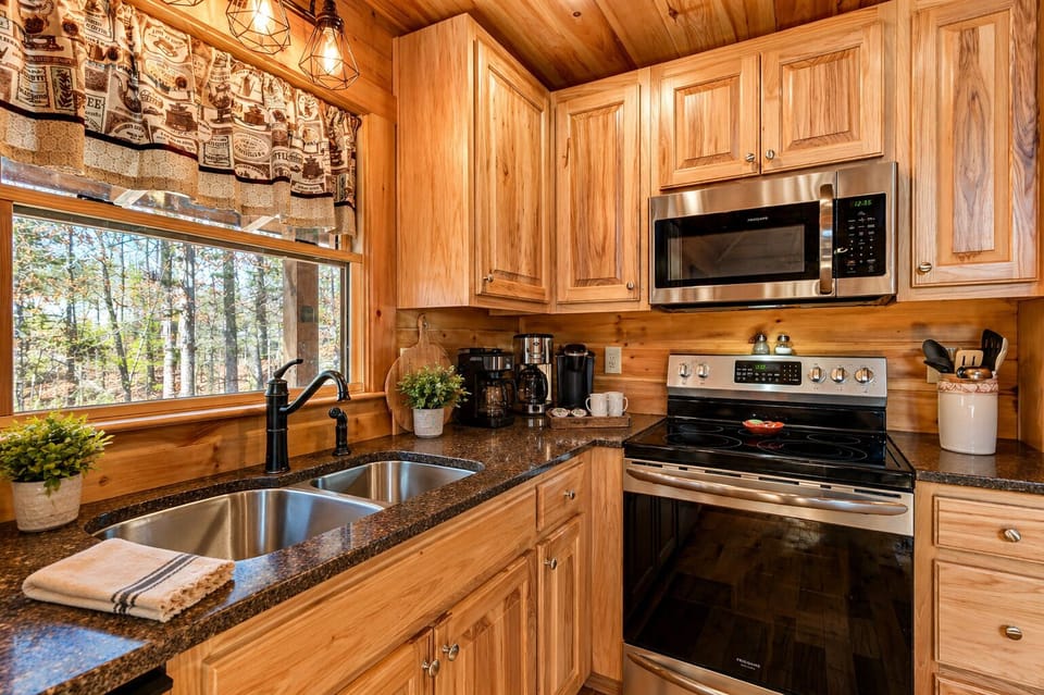 Fully Stocked Kitchen with Keurig, Drip Coffee, Espresso Machine, and Tea Pot