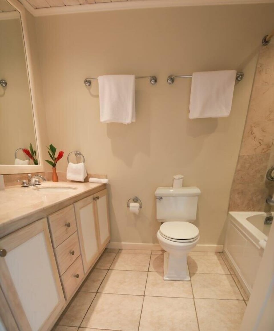 Bedroom 2 Ensuite bathroom with tub.