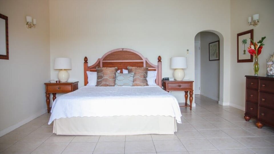 King sized master bed.