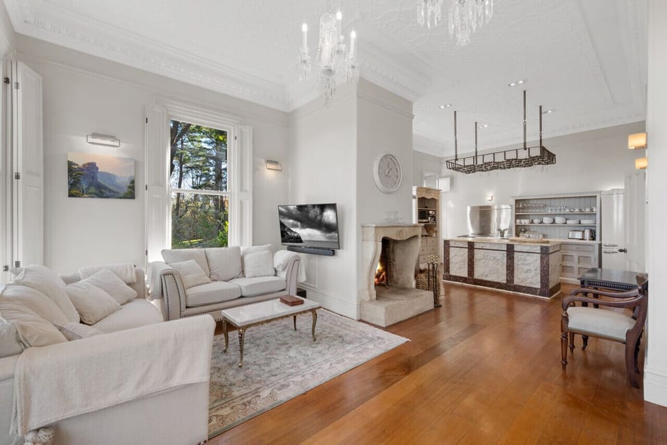 Gather in the open plan living and kitchen area