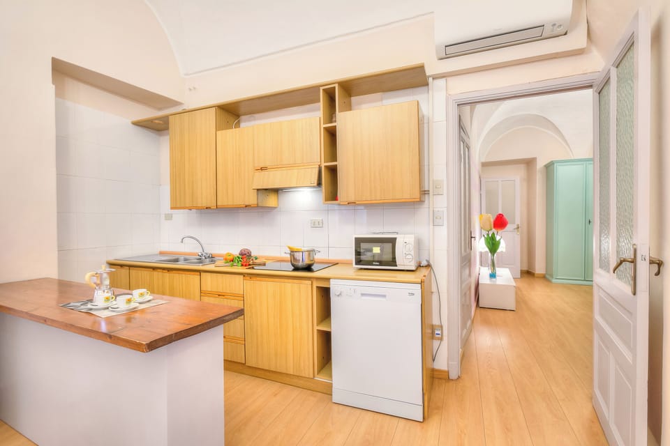 Family Apartment, Multiple Bedrooms, Sea Facing (Goccia Di Mare 50m From The Sea) | Private kitchen | Fridge, oven, stovetop, dishwasher