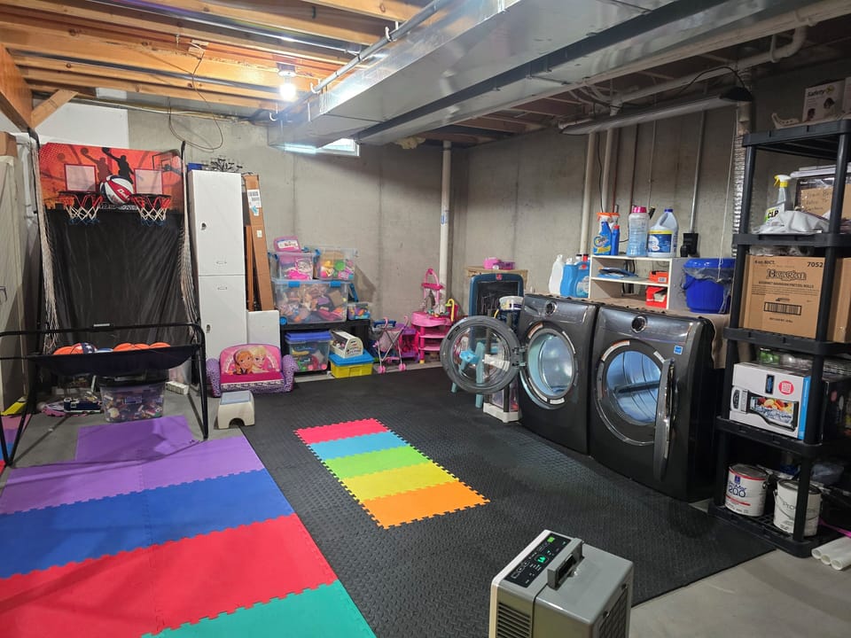 Basement  where washer and dryer are located