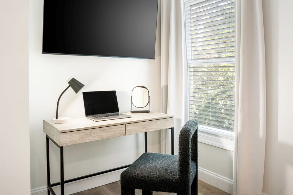 Bedroom 2 | Second-Floor Primary | Workstation Desk & TV