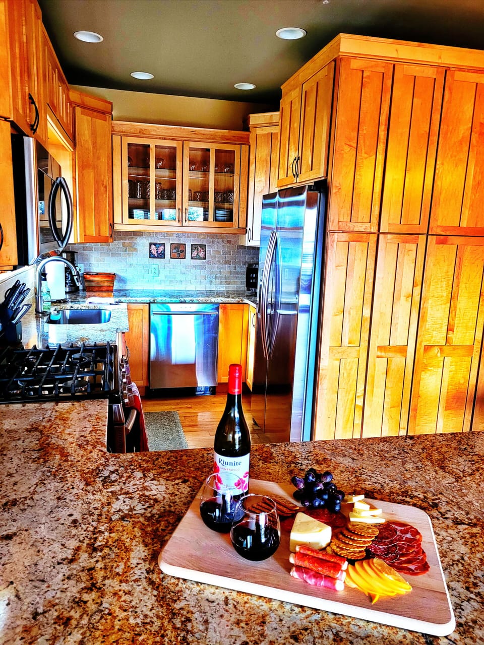 View of kitchen from the living room