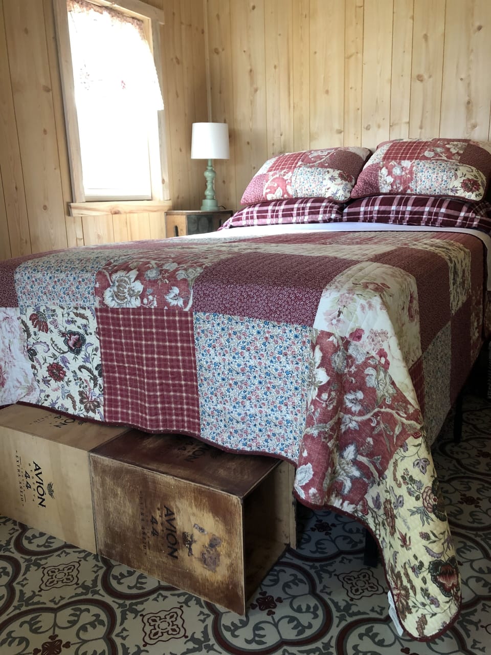 Double bed on main floor