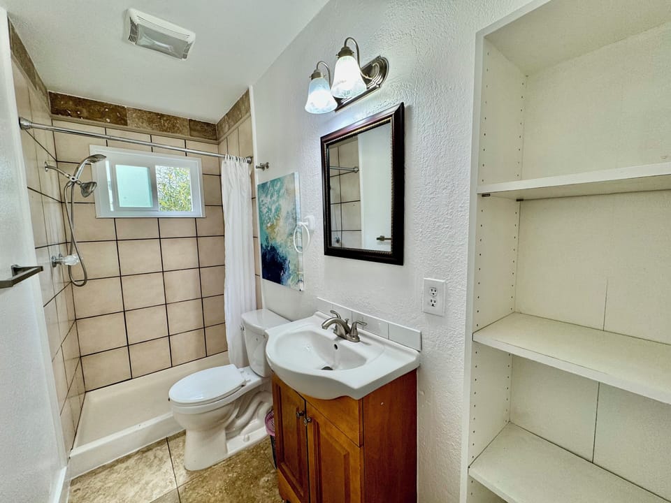 Bathroom with walk in shower 