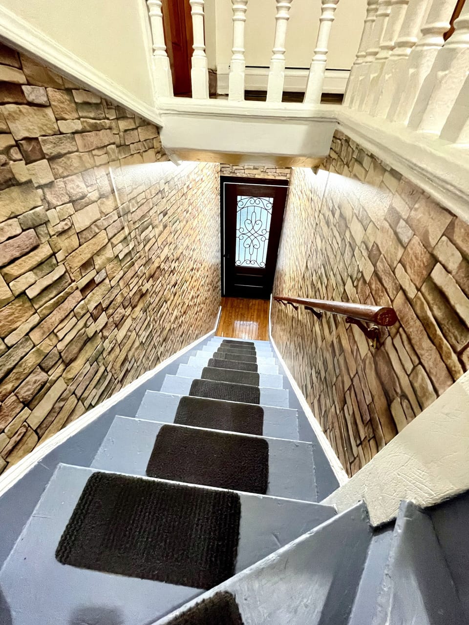 stairwell as you enter the apartment 