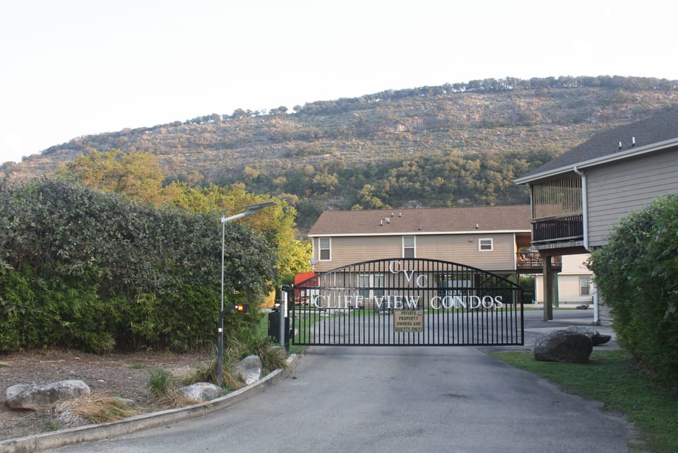 Private Gated Entry to the Property
