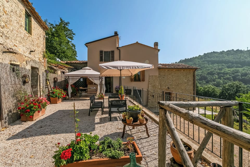 Family Apartment, 2 Bedrooms, 2 Bathrooms (Podere del Ciacchi Among Tuscany) | Terrace/patio