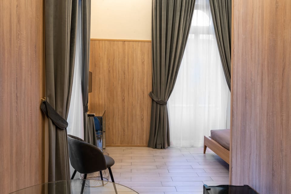 City Double Room | Premium bedding, down comforters, soundproofing, free WiFi