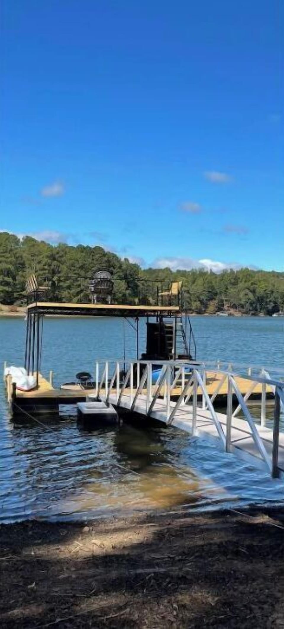 Double decker dock for swimming and hanging out 