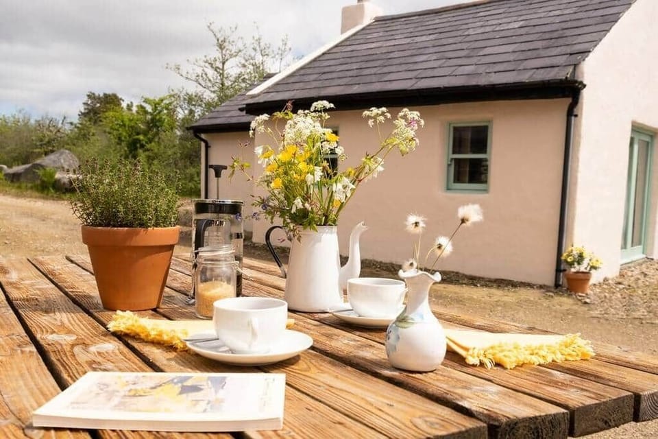 This cottage pictured is left unoccupied while guests are staying in An Nead
