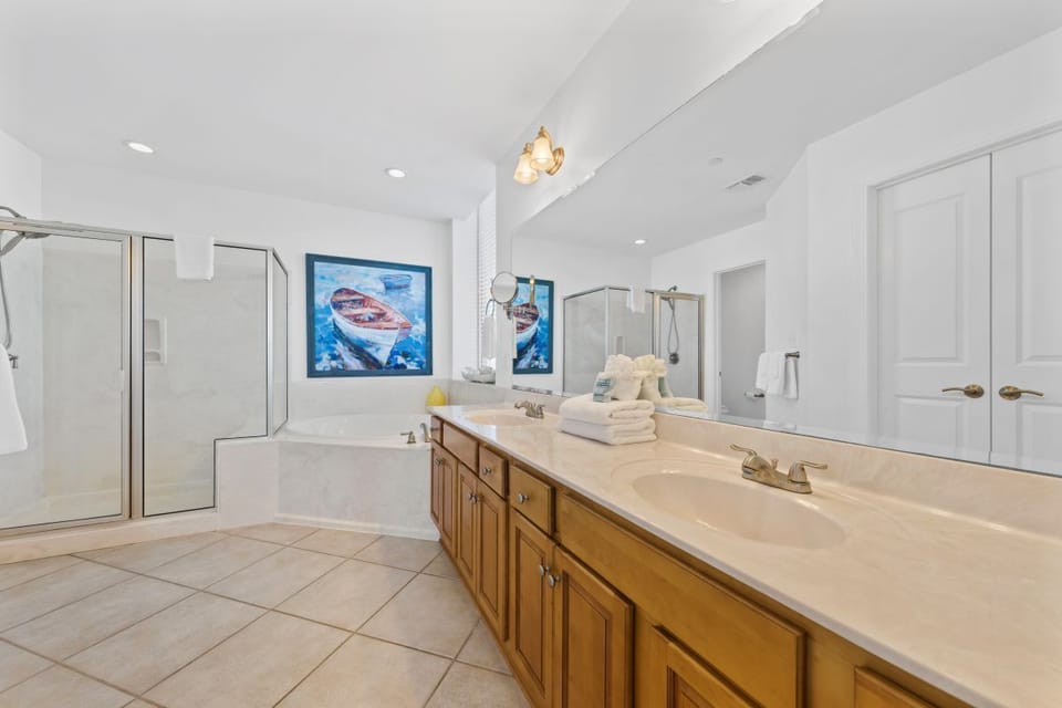 Lagoon Tower 902 Primary Bathroom with Dual Sink Vanity