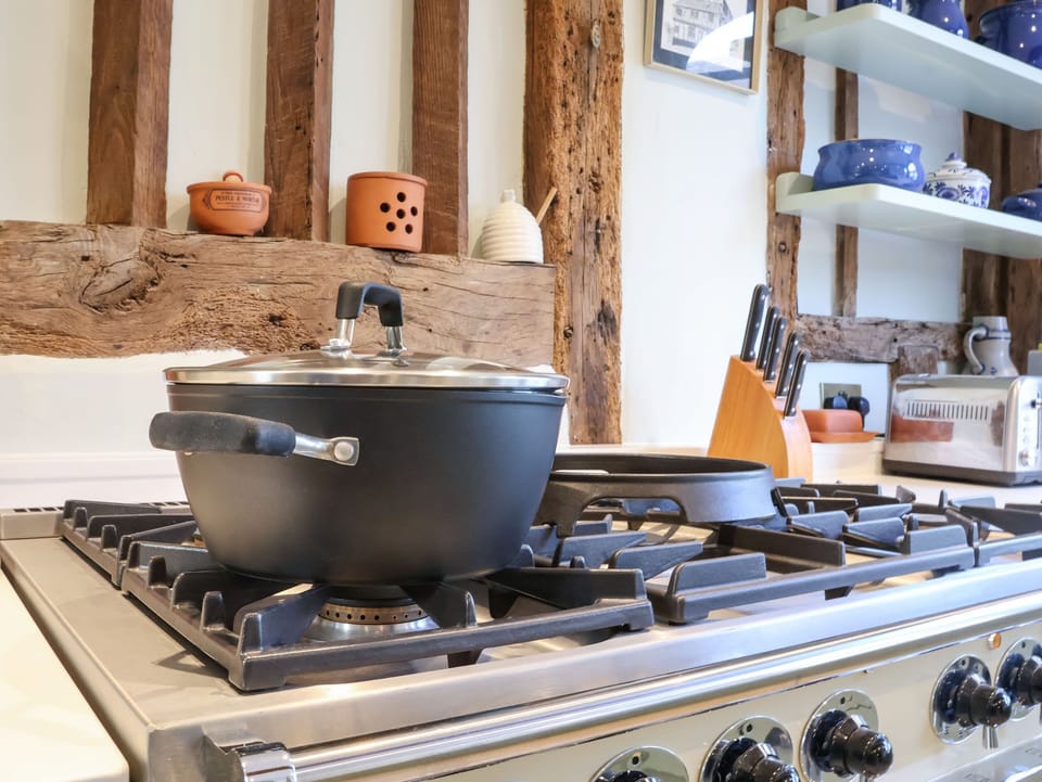 Fridge, dishwasher, electric kettle, toaster