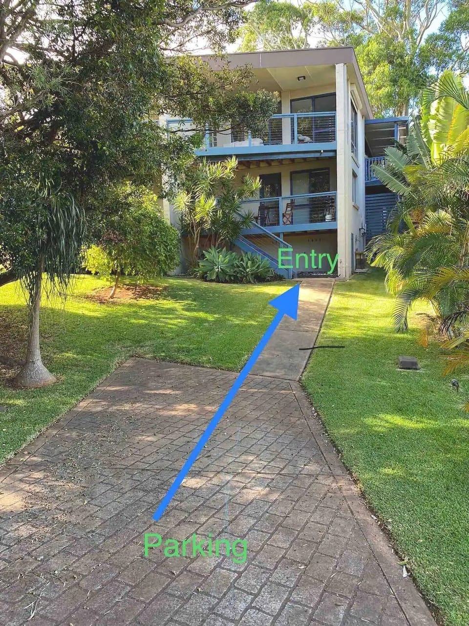 Private Driveway. Studio is on the lower level 
