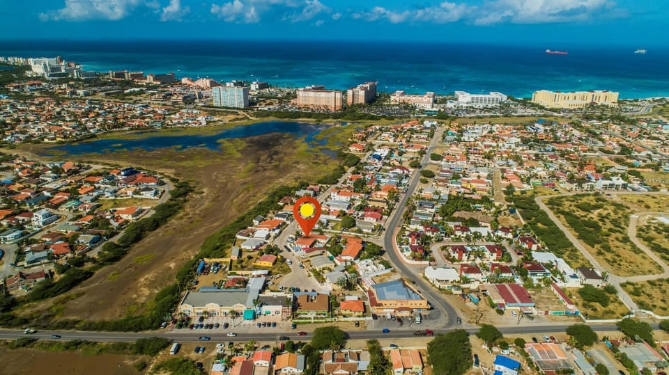 The aerial view of the location.