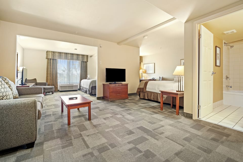 In-room safe, desk, laptop workspace, blackout drapes