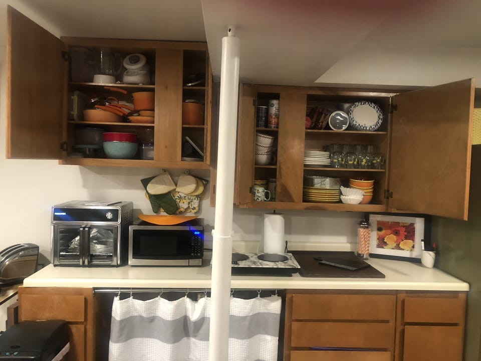 Fully stocked Kitchenette.