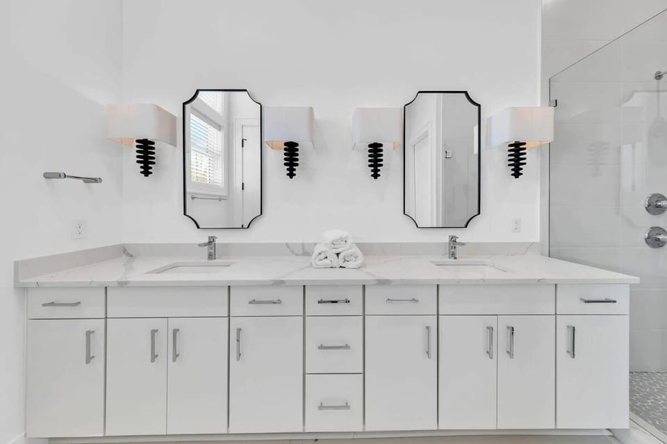 First floor primary private bathroom