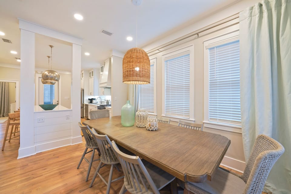 ADJACENT DINING AREA EASILY SEATS 8 OFF OF KITCHEN