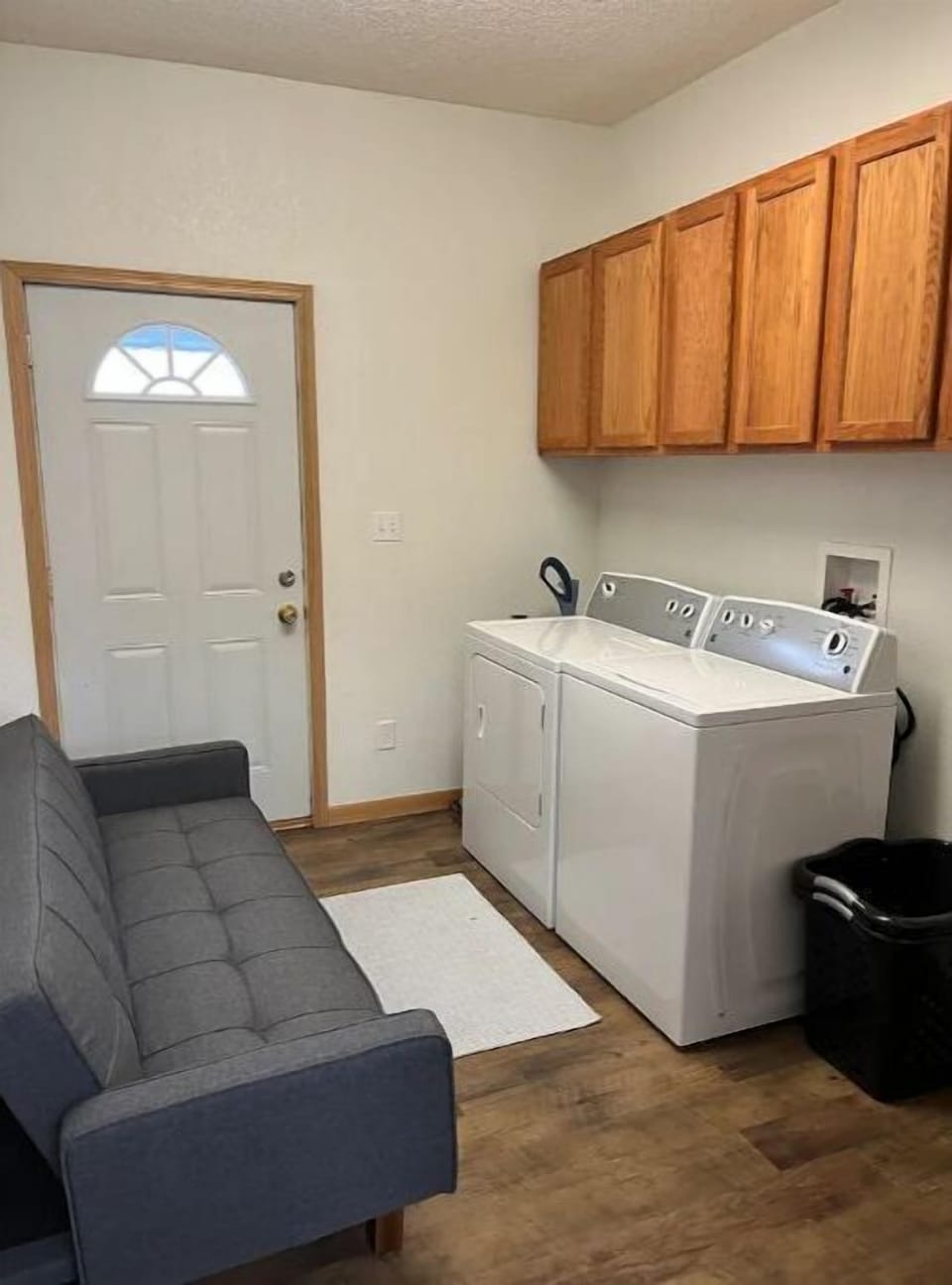 Laundry room and fold down sofa