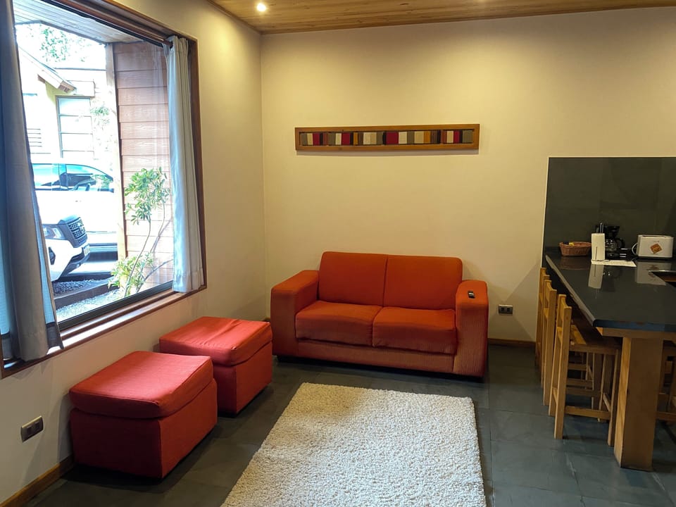 Basic Loft | Living area | Flat-screen TV, fireplace