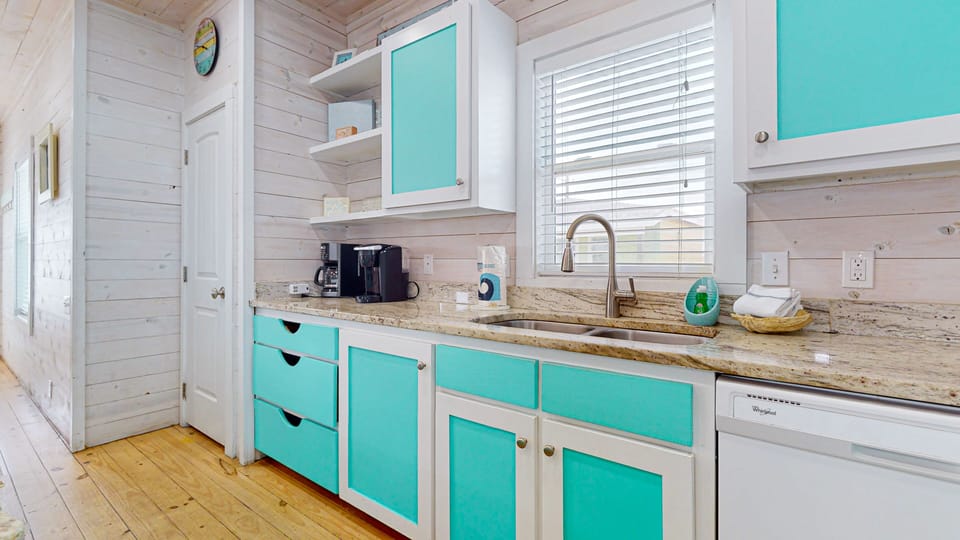 Beautiful colorful kitchen.