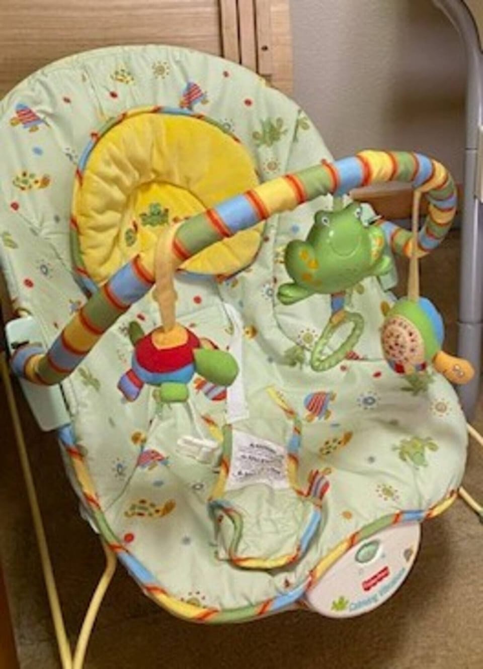 Bouncy chair also available in the walk-in closet, bedroom two.
