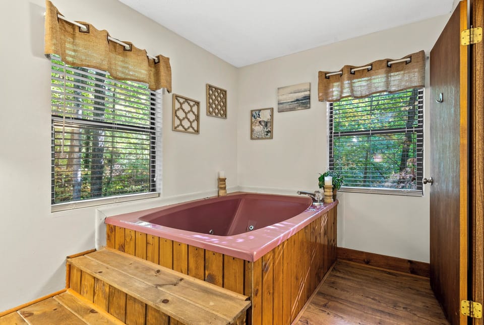 two person jetted tub in Upstairs Bedroom