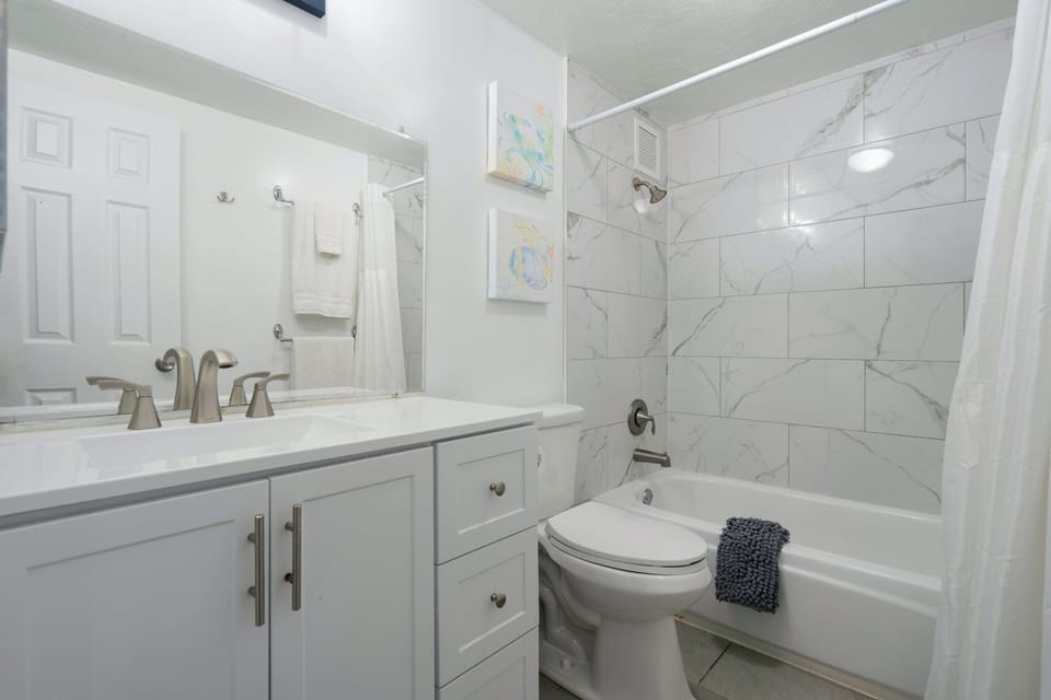 Updated shower/tub.