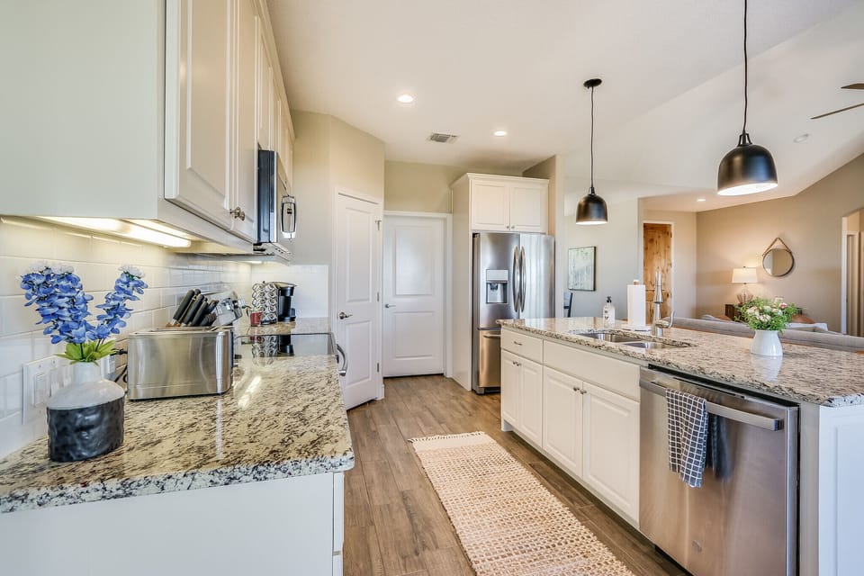 Plenty of space for preparing meals
