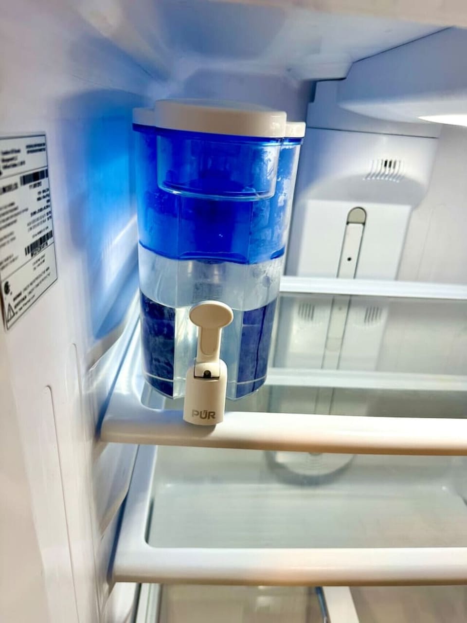Brita water filter in the fridge