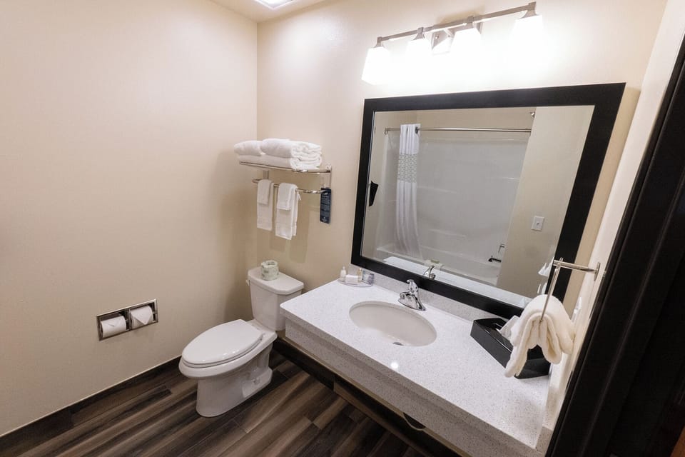 Family Suite, Multiple Beds, Non Smoking | Bathroom | Combined shower/tub, free toiletries, towels