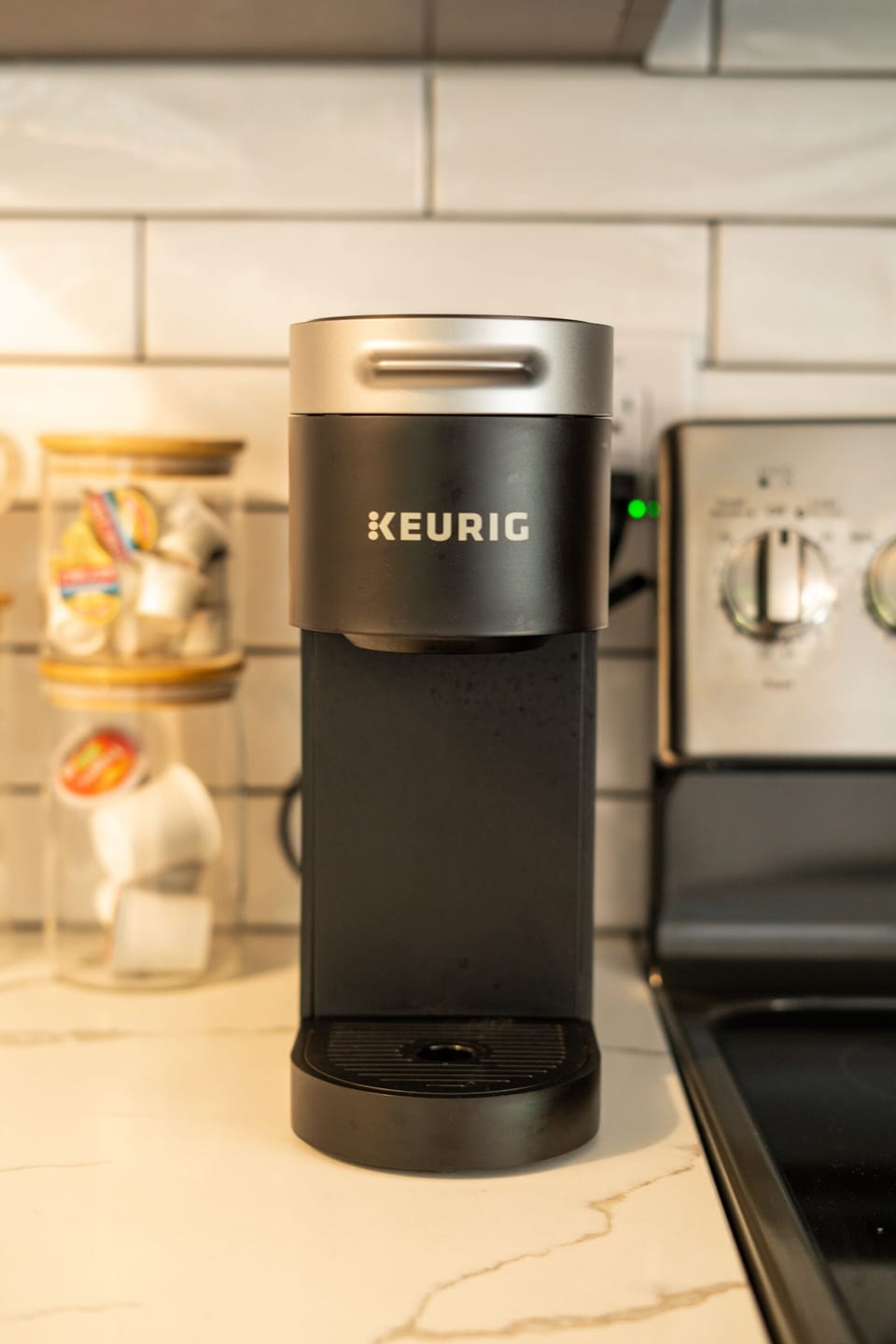 We offer a keurig for your morning cup of hot coffee on a cool mountain morning.