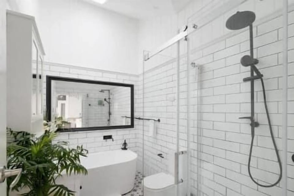 Bathroom with free standing tub