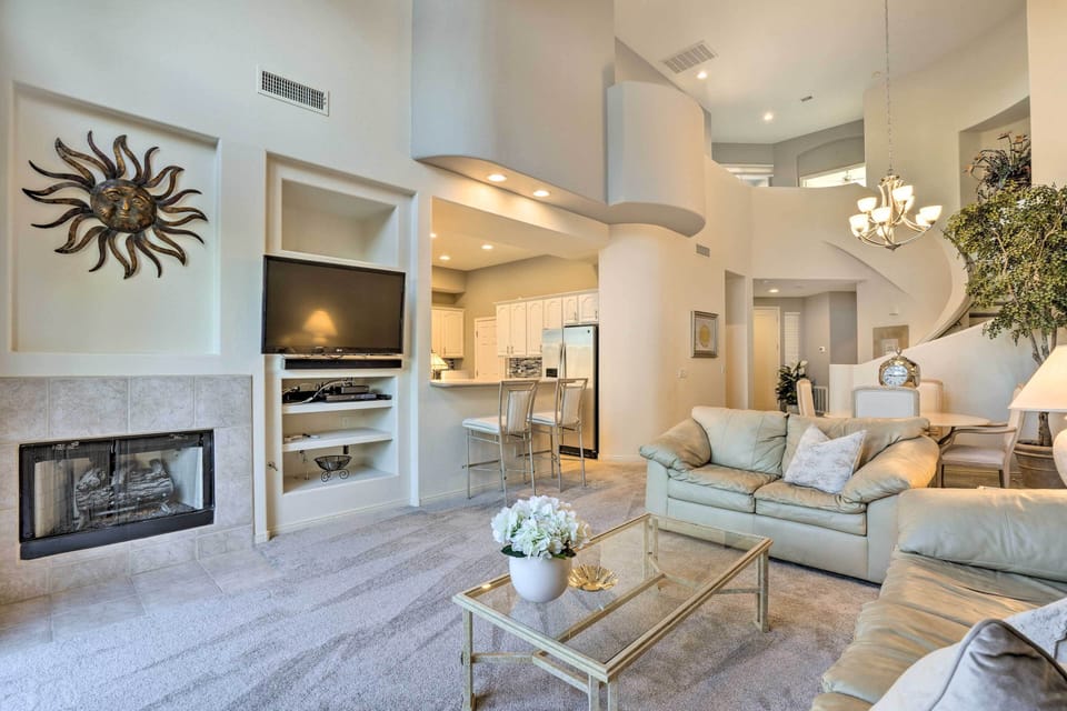 Living Room | 1st Floor | Fireplace | Smart TV